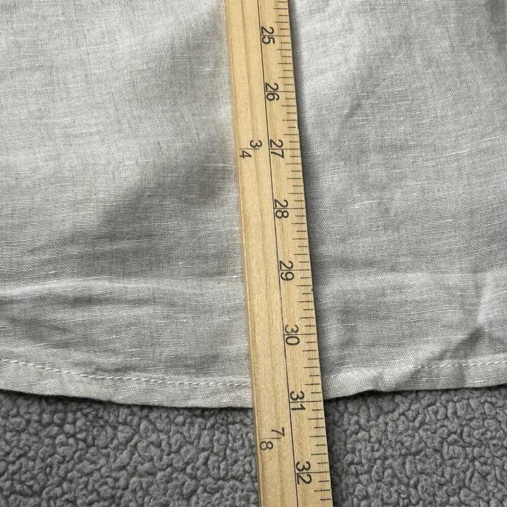 Tommy Bahama Shirt Mens L Beige Natural Linen Short Sleeve Button Up Camp Casual - Picture 11 of 11